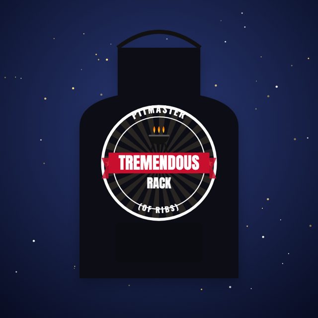 Design mock-up: Tremendous Rack (of Ribs) Apron (print)