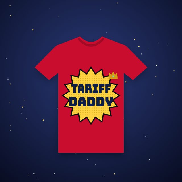 Design mock-up: Tariff Daddy Tee (print)