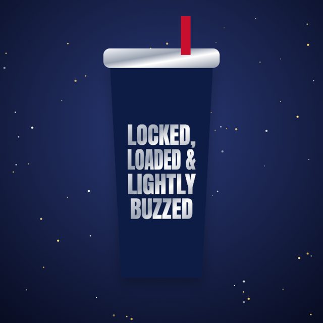 Design mock-up: Locked, Loaded & Lightly Buzzed Tumbler (laser engraved)