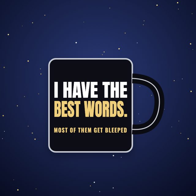 Design mock-up: Best Words (Bleeped) Mug (print)