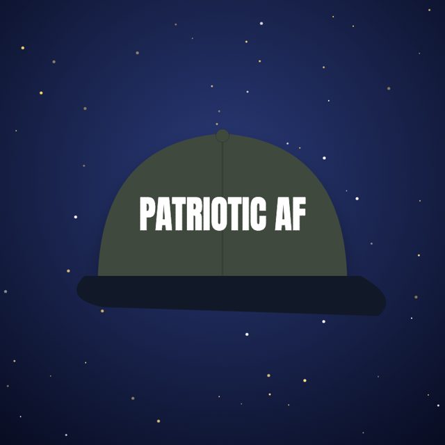 Design mock-up: Patriotic AF Cap (embroidery)