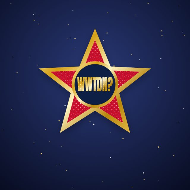 Design mock-up: Glitter Star Enamel Pin (gold-plated enamel + glitter)