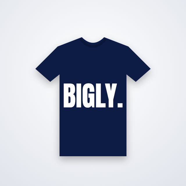 Design mock-up: Bigly. Tee (print)