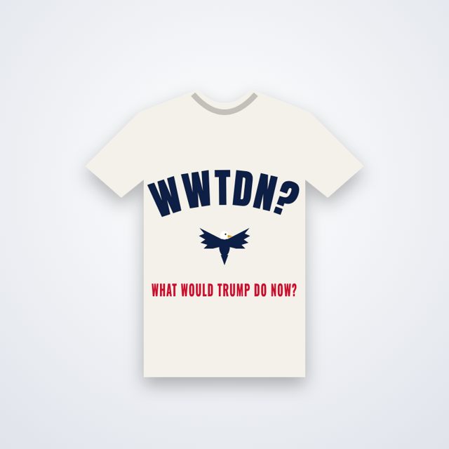 Design mock-up: WWTDN? Varsity Eagle Tee (print)
