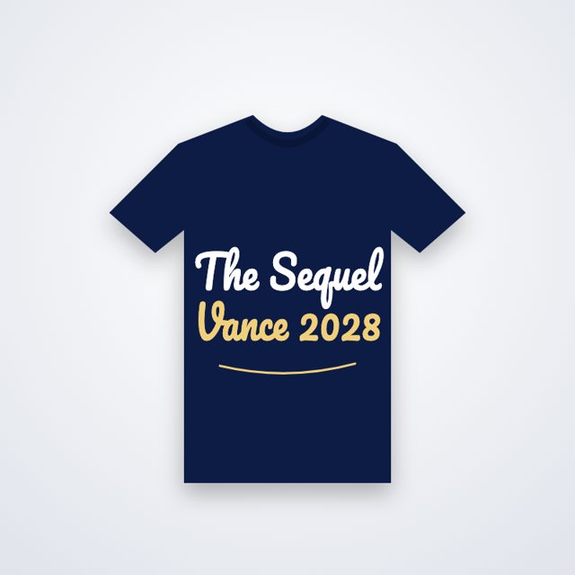 Design mock-up: The Sequel: Vance 2028 Tee (print)